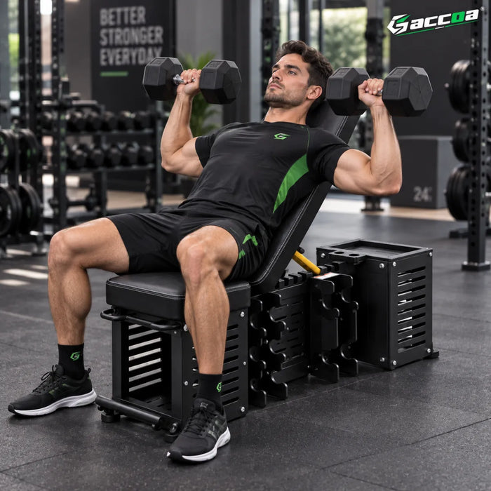 Banco Gimnasio Ajustable Ejercicios Rack Mancuerna Inclinado