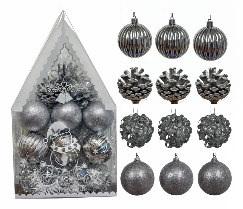 X12 Esferas Navideñas Decorativas Bambalinas Adornos Navidad