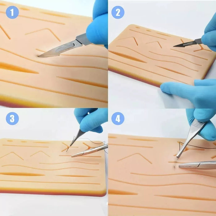 Almohadilla Pad Practica Sutura Insiciones Silicon Medicina