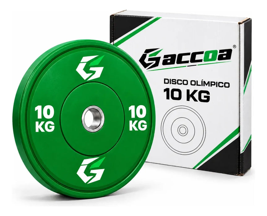 Disco Bumper Olimpico Antideslizante Goma Fitness Gym