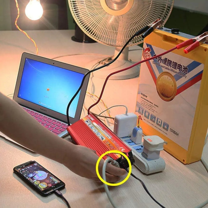Inversor De Corriente Del Coche 12v A 220v Convertidor 1000w