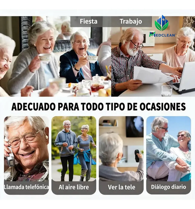 Audifono Sordera Ortopedico Amplificador Sordos Recargable