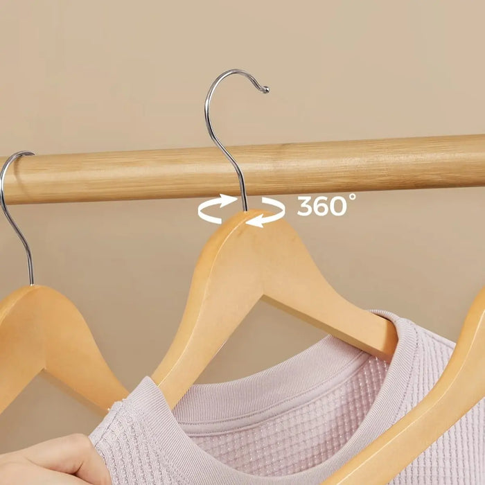 X5 Perchas Gancho De Ropa Colgadores Antideslizantes Madera