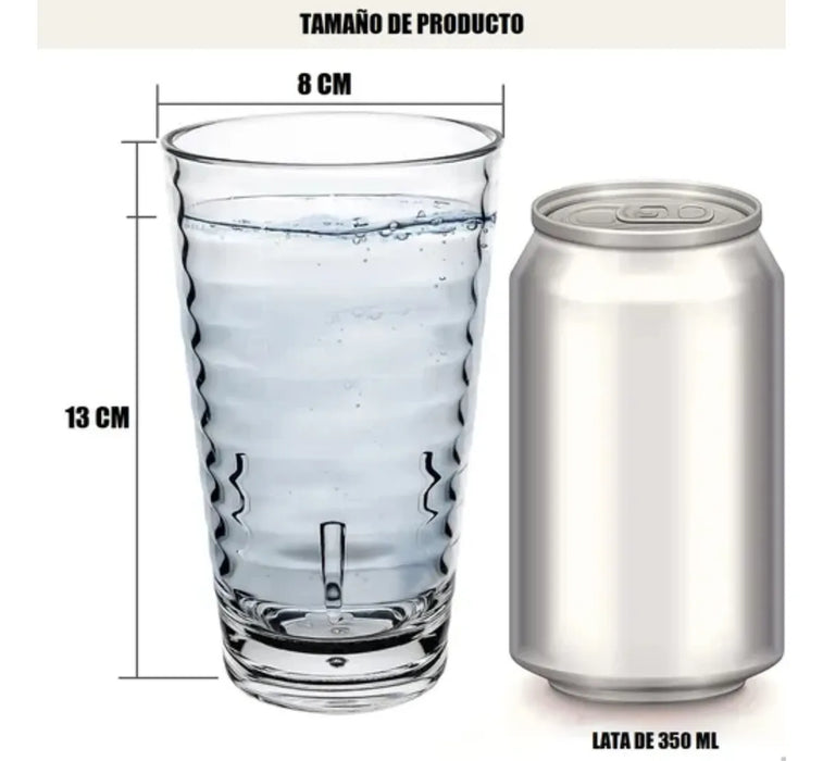 4 Vasos Reutilizable Acrilicos Vaso Plastico Cervecero 350ml