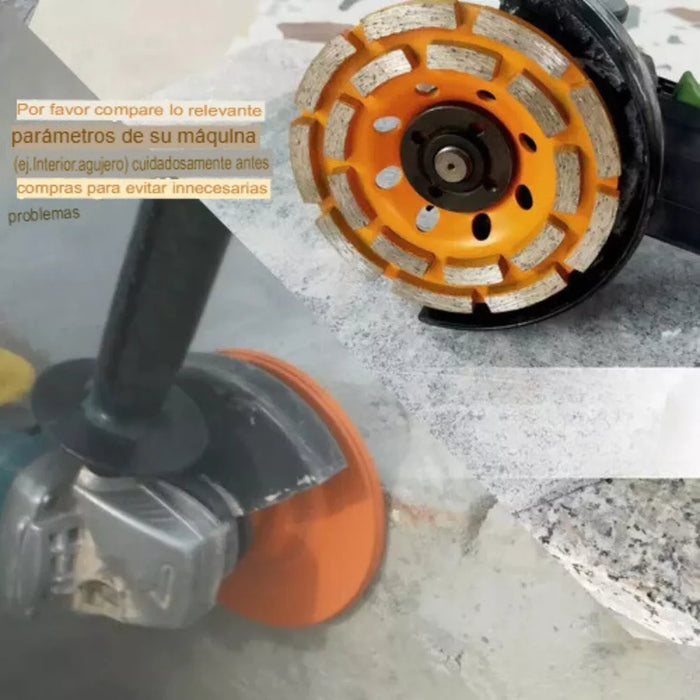 Disco Copa Diamantado 115mm Hormigon Disco Doble Desbaste