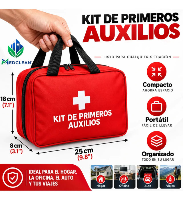 Botiquin Esteril Bolso Emergencia Primeros Auxilios 160 Pcs
