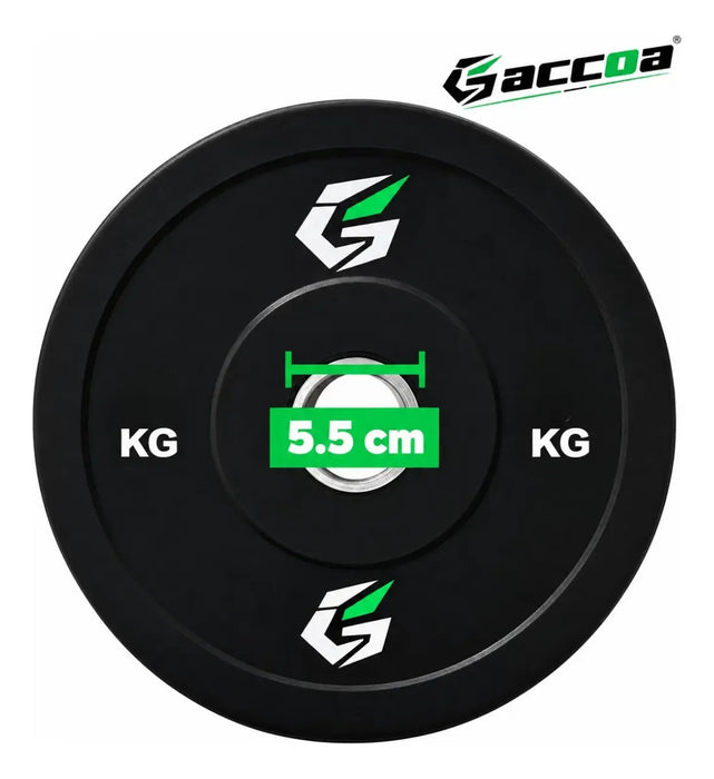 Disco Bumper Olimpico Antideslizante Goma Fitness Gym