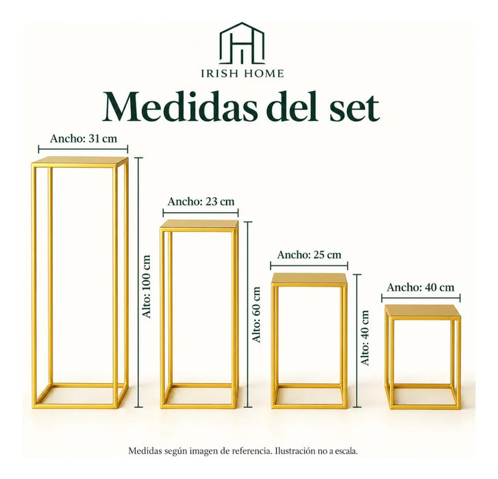 Mesas Decoracion Candy Bars Fiesta Estructura Metalica 4 Pcs