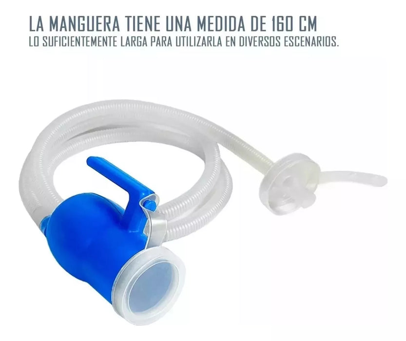 Pato Urinario Masculino Con Manguera Pañales Adulto 2000ml