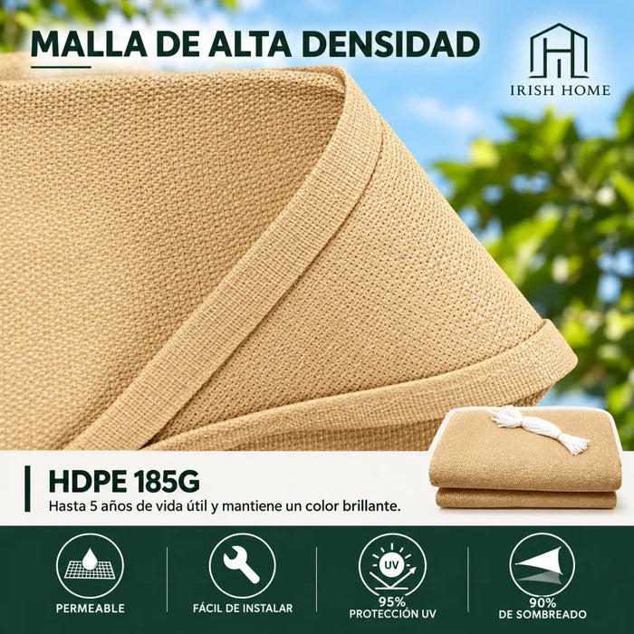 Carpa Camping Vela Sombreadora Toldo Triangular Vela 3.6x3.6