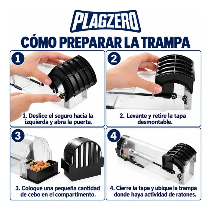 Trampas Rata Jaula Roedores Captura Luacha Trampa Automatica