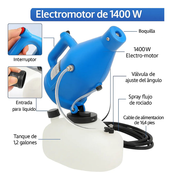 Fumigador Sanitizador Pulverizador Nebulizador Electrico 4.5