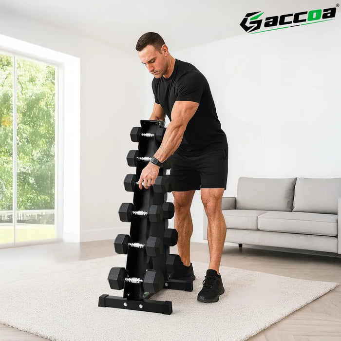 Rack Soporte Porta Mancuernas Mancuernero Vertical 6 Pares