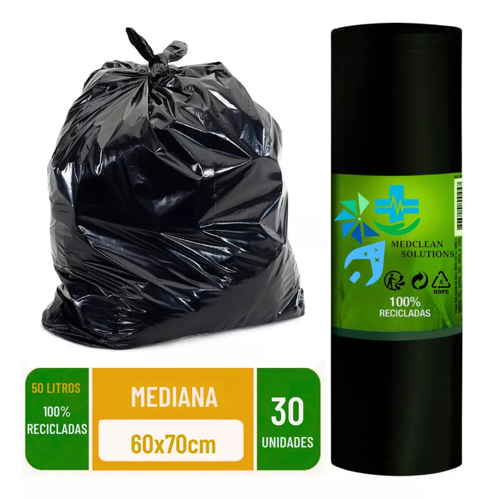 Bolsas para la Basura Aseo 100% Recicladas pequeña media y grande