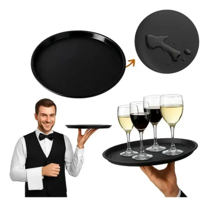 5 Bandeja de Autoservicio Para Garzón Redonda 45 Cm Restaurante