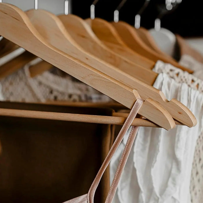 X5 Perchas Gancho De Ropa Colgadores Antideslizantes Madera