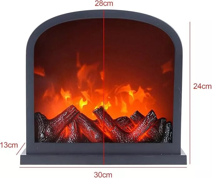 Lampara Chimenea Simulador De Llama Usb Decorativa 27x30cm