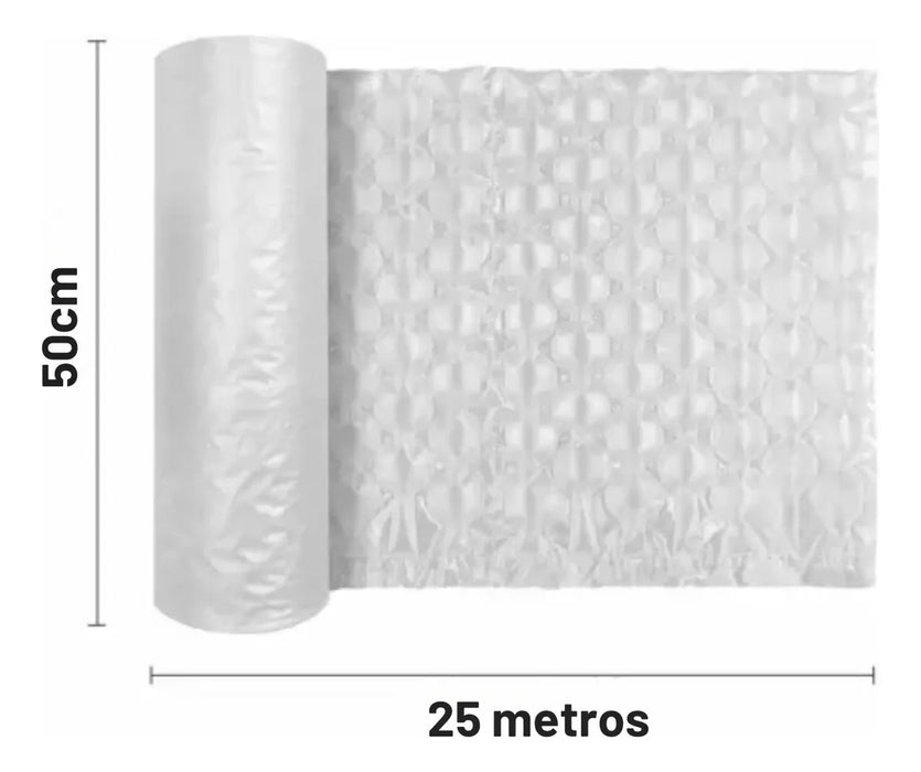 Rollo Plastico Burbuja Embalaje Grande Mudanzas 25mts X 50cm