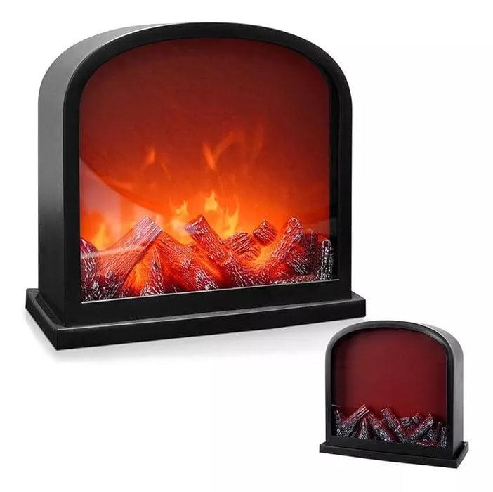 Lampara Chimenea Simulador De Llama Usb Decorativa 27x30cm