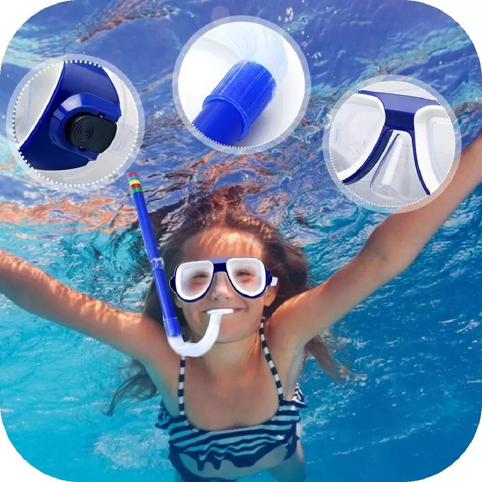 Set De Buceo Snorkel Aletas Mascara Piscina Playa Ajustable