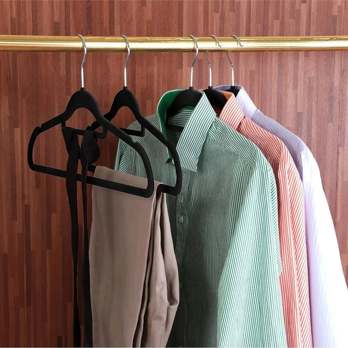 Pack X30 Colgadores De Ropa Percha Antideslizante Terciopelo