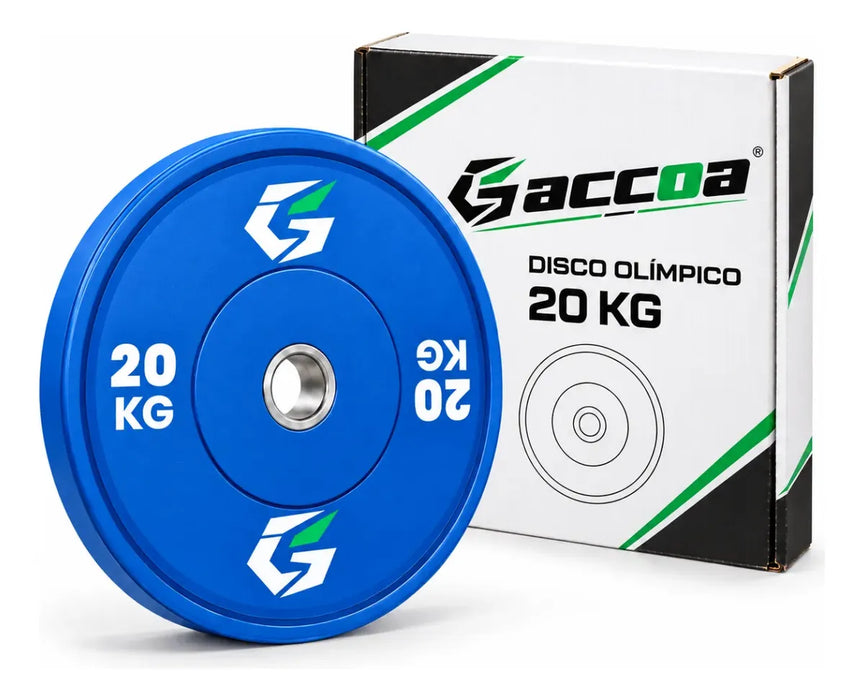 Disco Bumper Olimpico Antideslizante Goma Fitness Gym