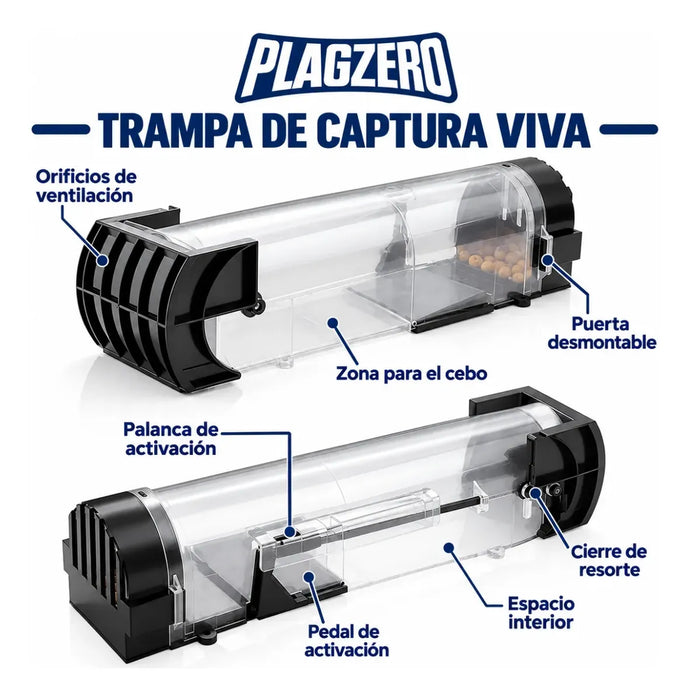 Trampas Rata Jaula Roedores Captura Luacha Trampa Automatica