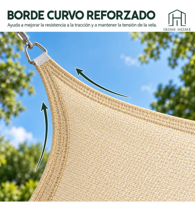 Carpa Camping Vela Sombreadora Toldo Triangular Vela 3.6x3.6