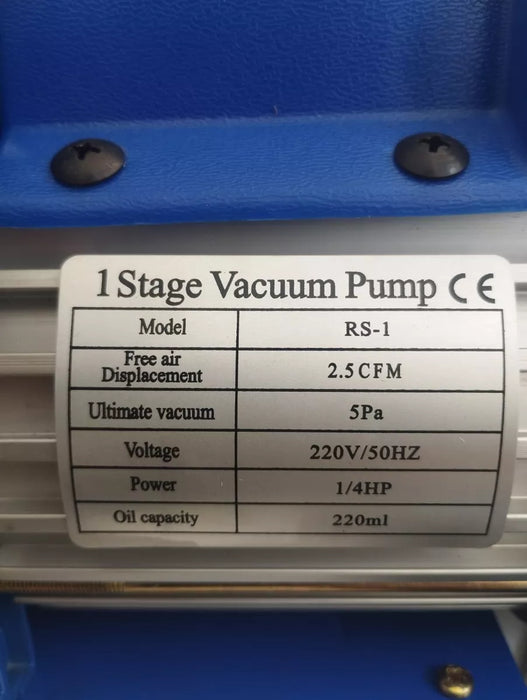 Bomba De Vacio 1/4 Hp 220v Bomba Para Refrigeración 2.5cfm