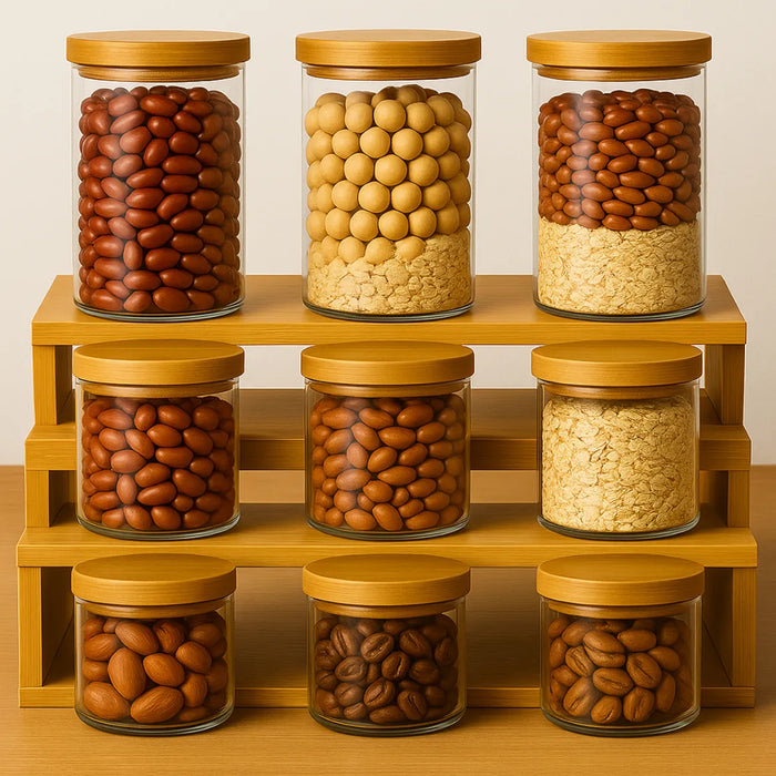 Frasco Cocina Porta Condimentero Especiero Bambu Organizador
