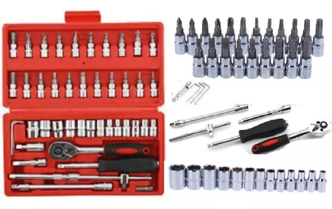 Set Herramientas Manuales Juego De Dados Herramientas 46pz