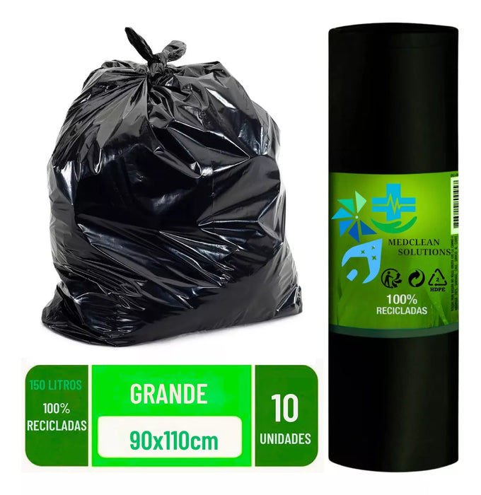 Bolsas para la Basura Aseo 100% Recicladas pequeña media y grande