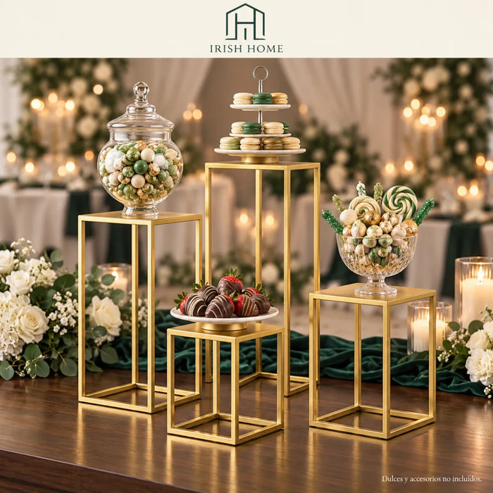 Mesas Decoracion Candy Bars Fiesta Estructura Metalica 4 Pcs