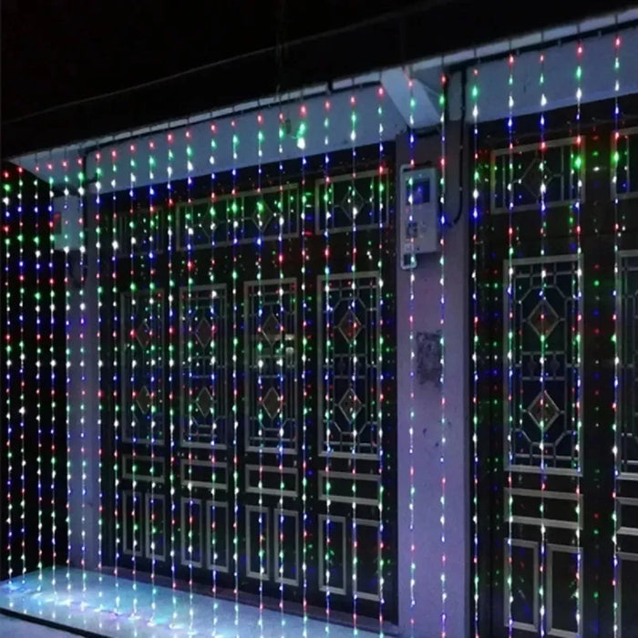 Luces Cascada Navidad Cortina De Luces 5x2m 800led Colores