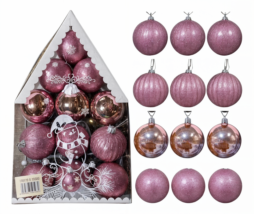 X12 Esferas Navideñas Decorativas Bambalinas Adornos Navidad