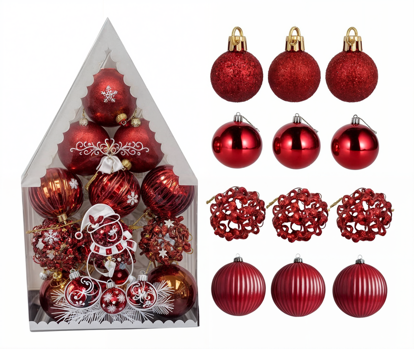 X12 Esferas Navideñas Decorativas Bambalinas Adornos Navidad