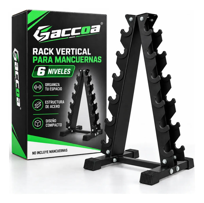 Rack Soporte Porta Mancuernas Mancuernero Vertical 6 Pares