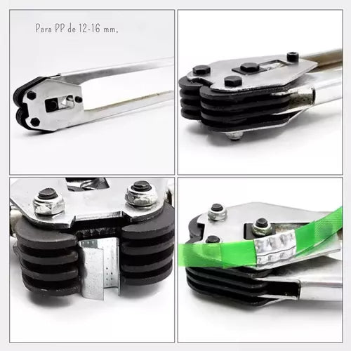 Kit Enzunchadora Manual Tensor Flejadora Sellador 12-16mm