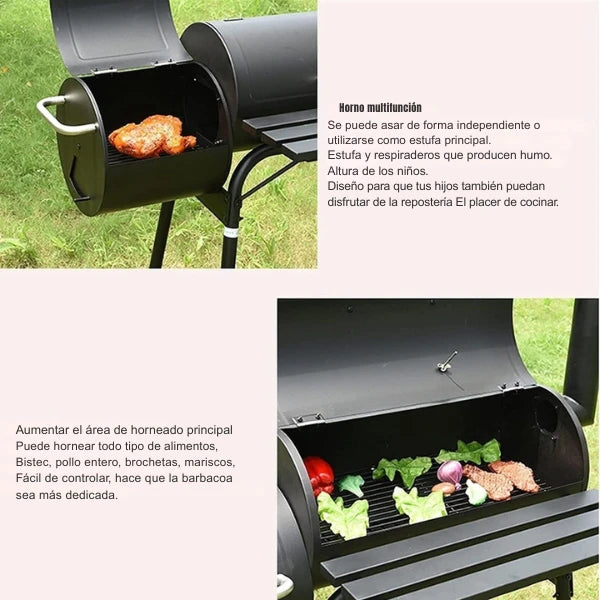 Parrillera Carbon Ahumador Parrilla Asador Portatil Asado