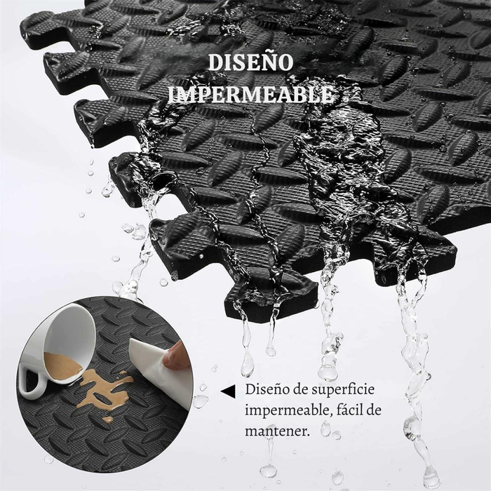 Pack 8 Goma Eva Alfombra Piso 60x60 Alfombra Gimnasio 2,5mm