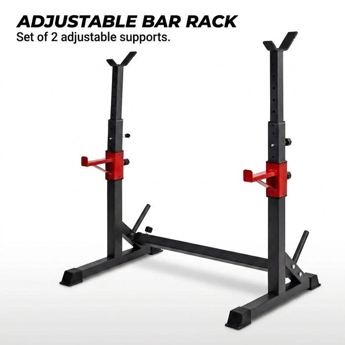 Press Banca Multifuncional Rack Squat Porta Pesa Ajustable
