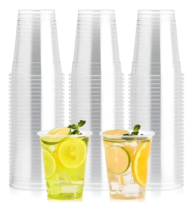 X50 Vaso Desechable Plastico Fiesta 13oz Vasos Bebidas 400ml Transparente