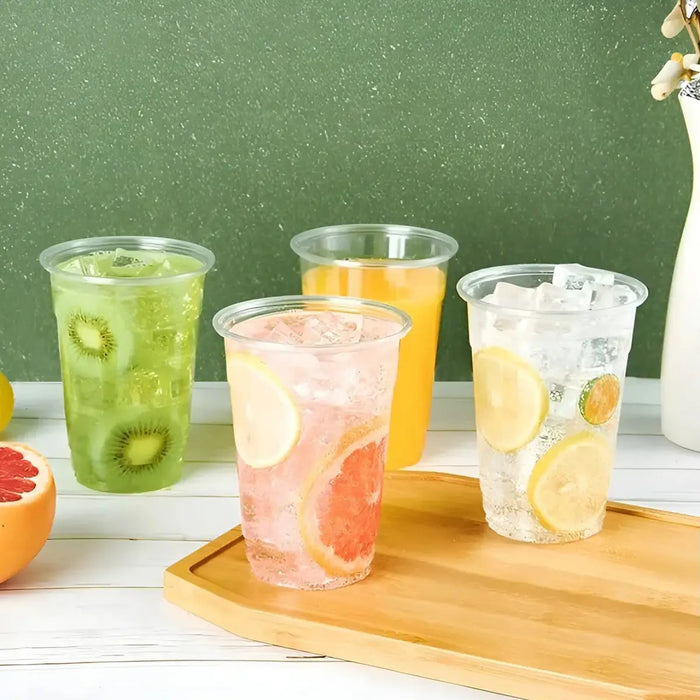 X50 Vaso Desechable Plastico Fiesta 13oz Vasos Bebidas 400ml Transparente