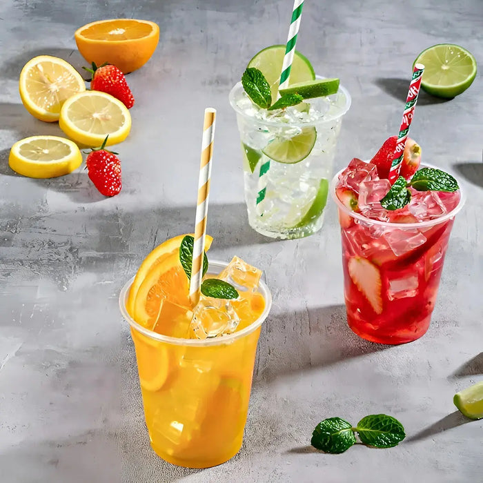 X50 Vaso Desechable Plastico Fiesta 13oz Vasos Bebidas 400ml Transparente