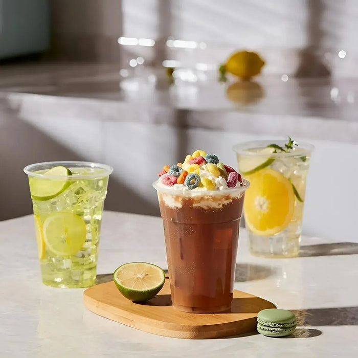 X50 Vaso Desechable Plastico Fiesta 13oz Vasos Bebidas 400ml Transparente