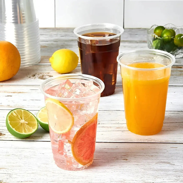 X50 Vaso Desechable Plastico Fiesta 13oz Vasos Bebidas 400ml Transparente
