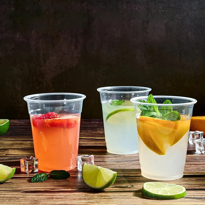 X50 Vaso Desechable Plastico Fiesta 13oz Vasos Bebidas 400ml Transparente