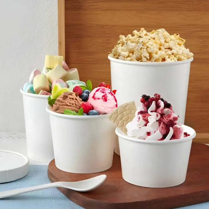 50 Vasos Desechables Para Helado Polipapel Postre Vasos 4 Oz