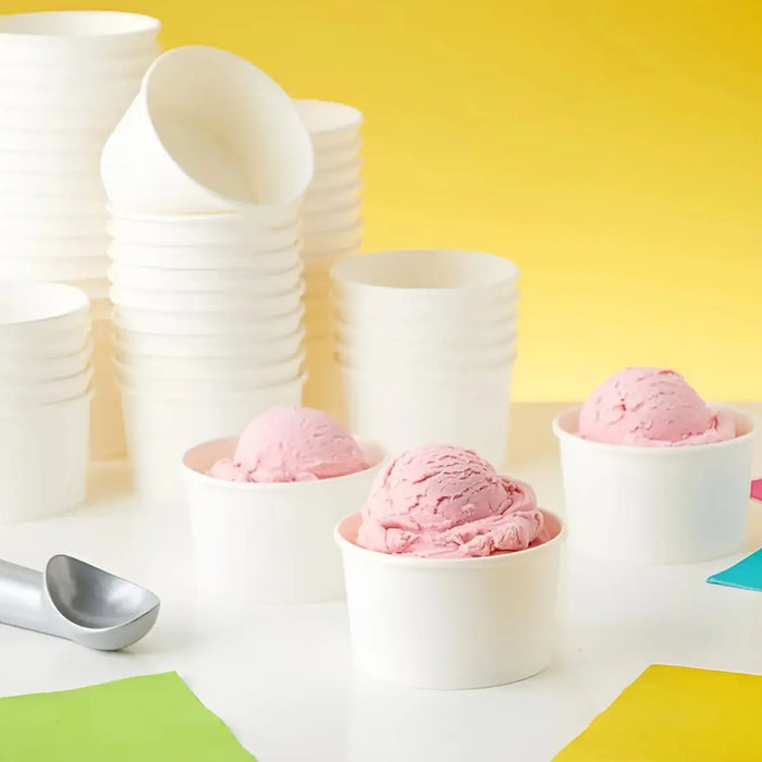 50 Vasos Desechables Para Helado Polipapel Postre Vasos 4 Oz