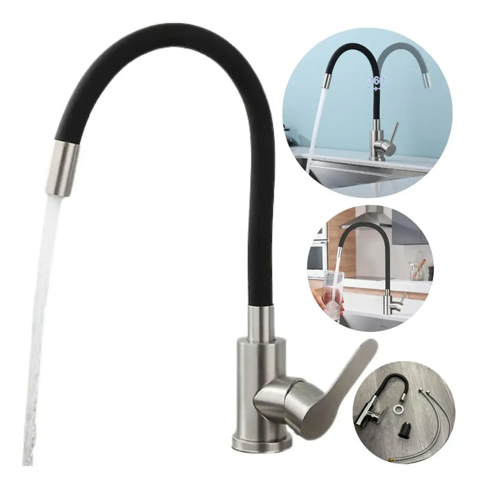 Llave Monomando Lavaplatos Cuello Flexible Griferias Cocina